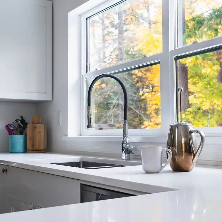 Image of a kitchen or bathroom with granite, marble or engineered stone. For demonstration purposes only.