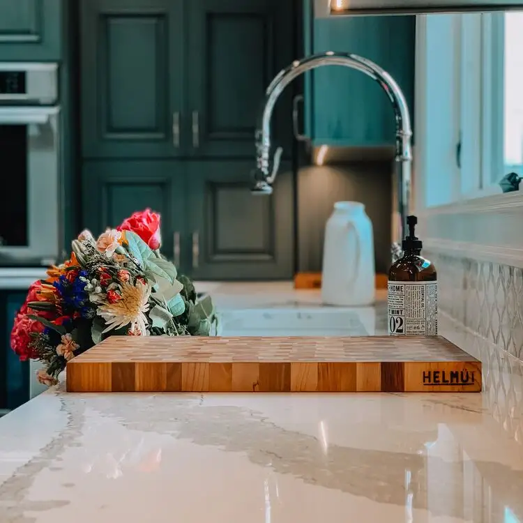 Image of a kitchen or bathroom with granite, marble or engineered stone. For demonstration purposes only.