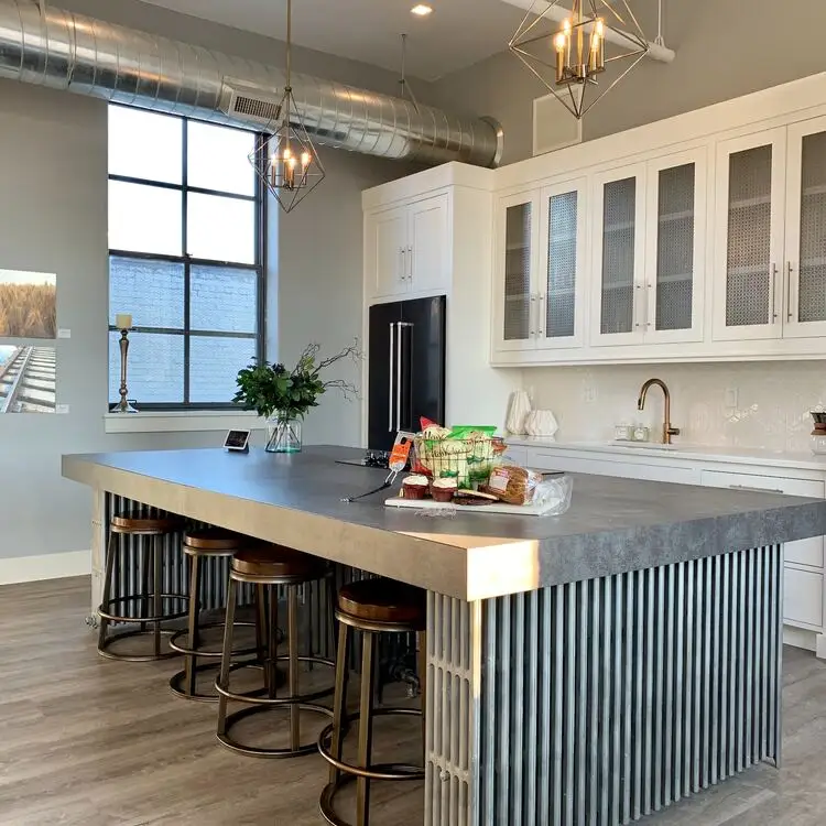 Image of a kitchen or bathroom with granite, marble or engineered stone. For demonstration purposes only.