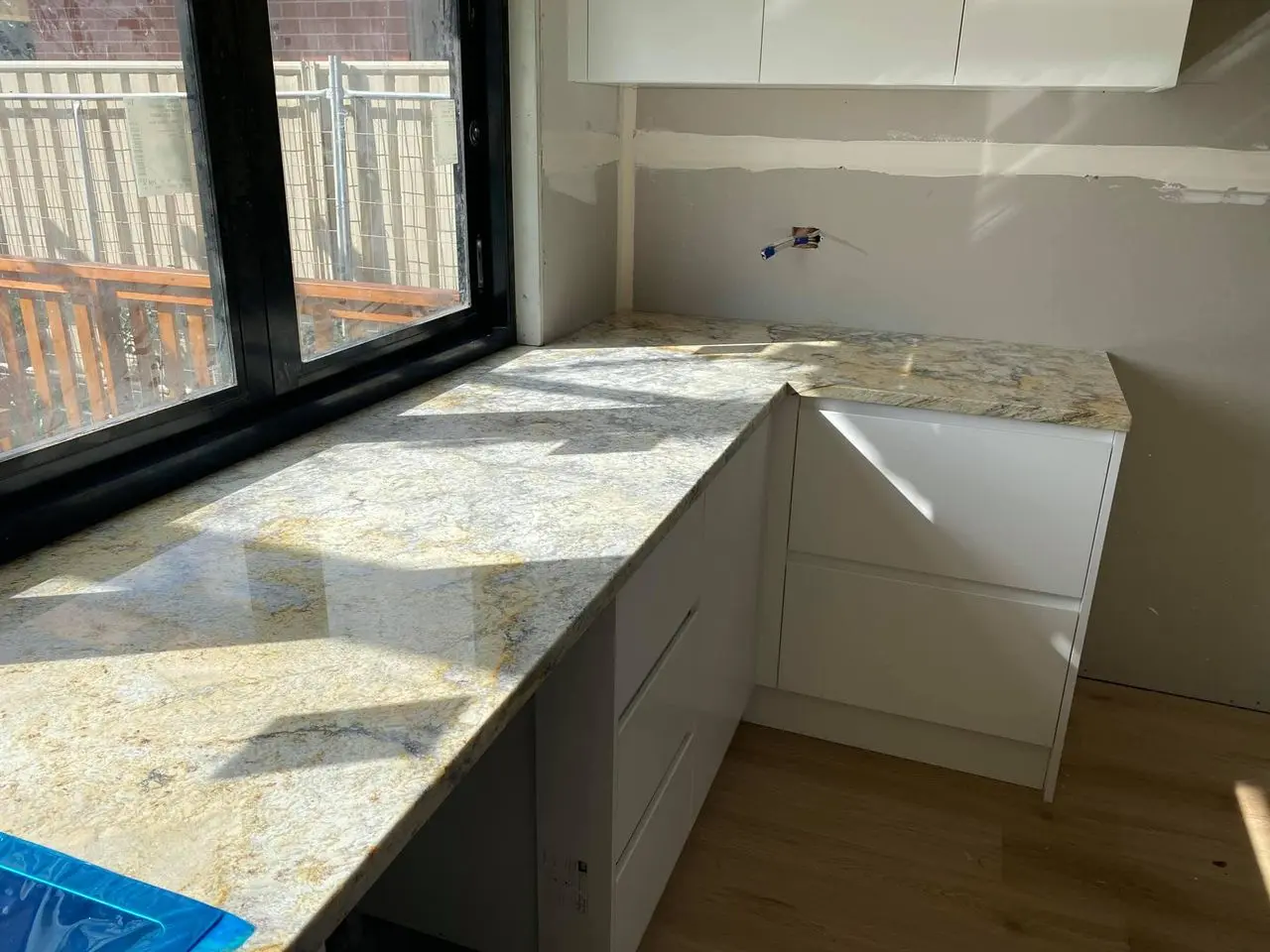 Image of a benchtop from a review left by a client for SA Marble and Granite.