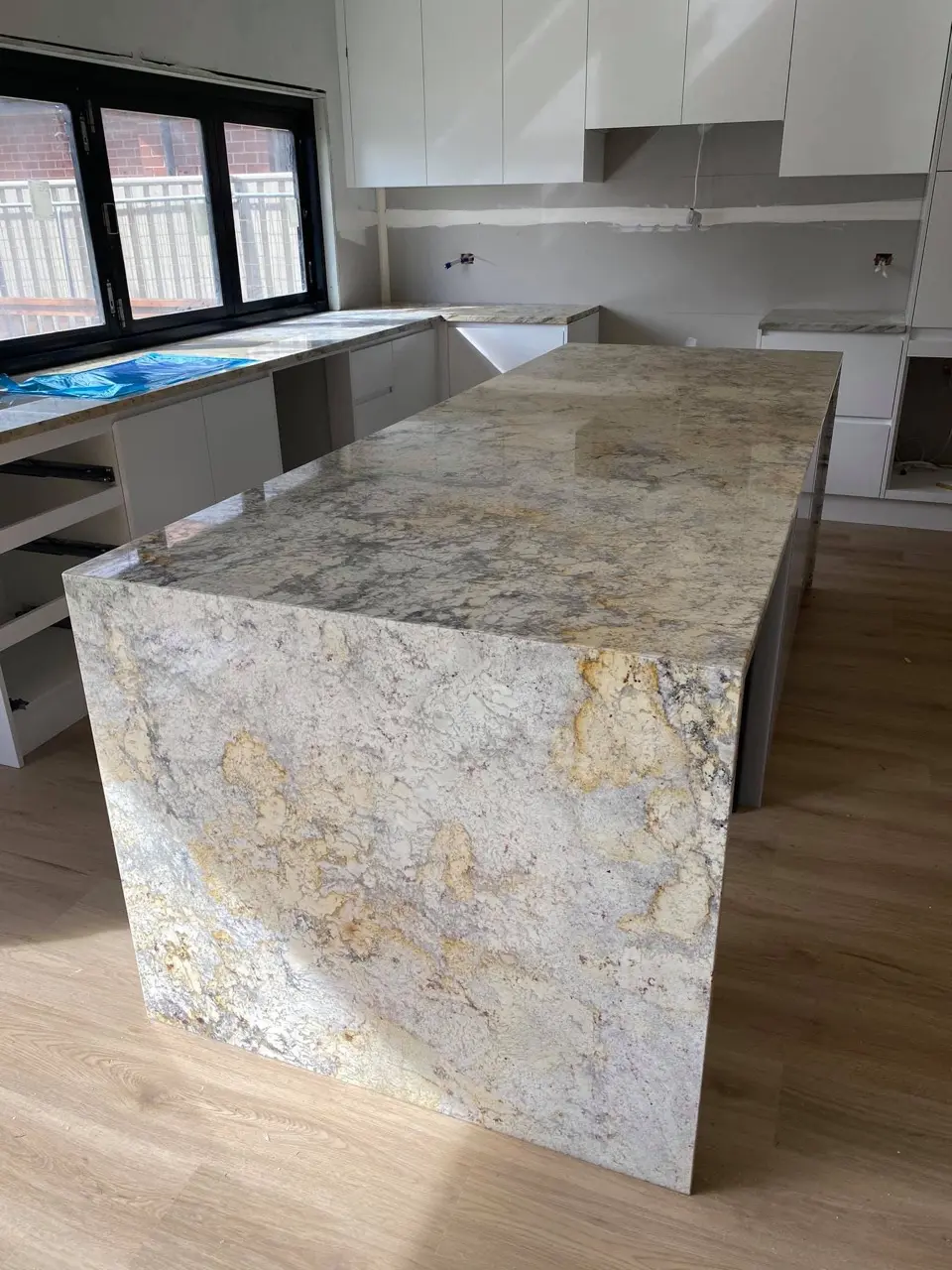 Image of a benchtop from a review left by a client for SA Marble and Granite.